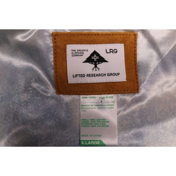 LRG Suede Leather Bomber Jacket Men's Size XL $225 - Picture 6 of 9